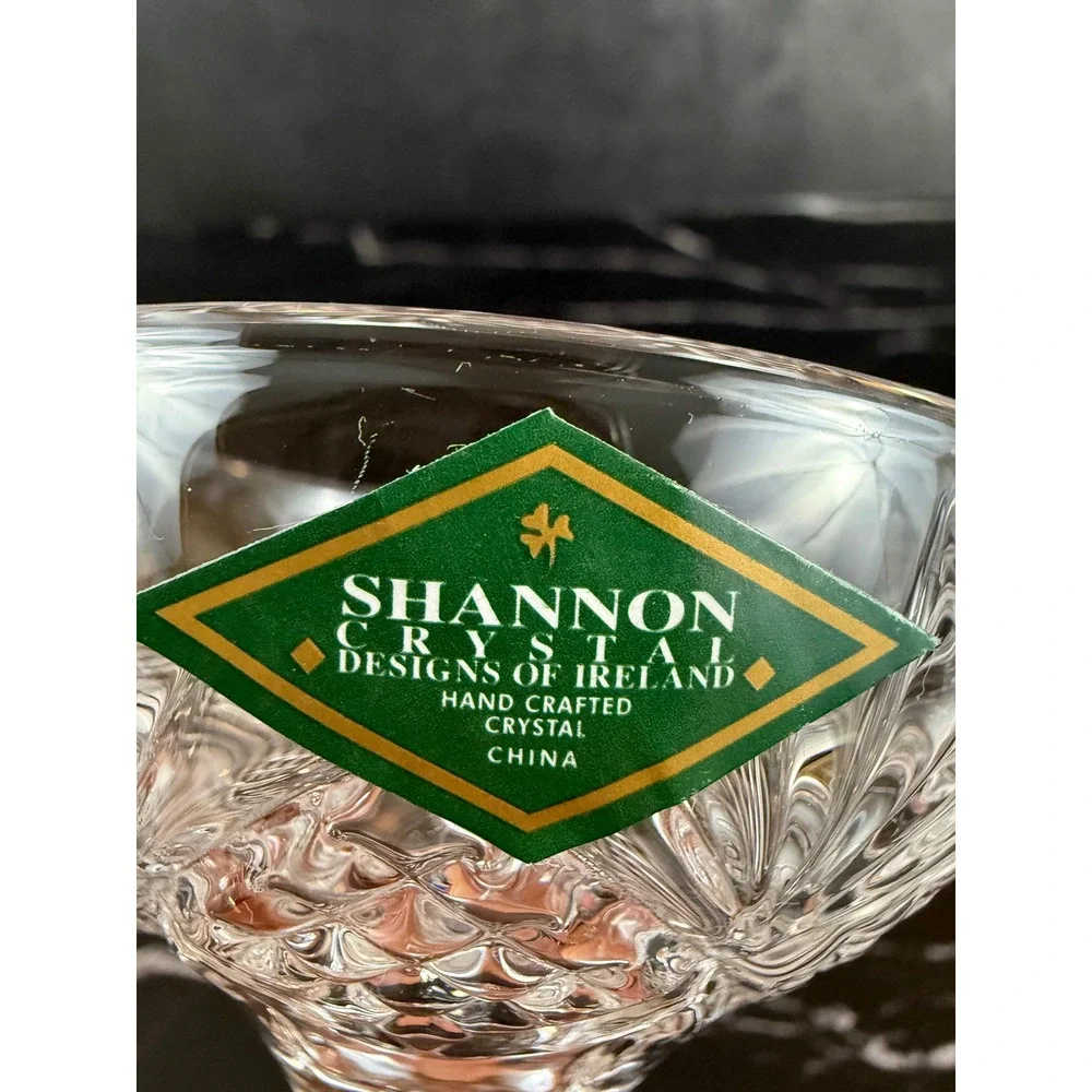 VTG Set of 4 Shannon Crystal Ireland Champagne Coupes‎ EUC!